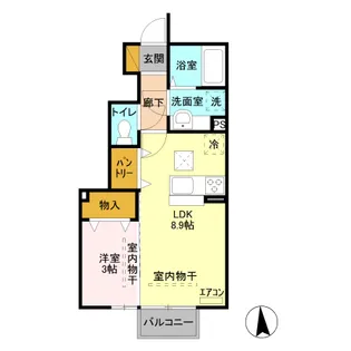 カーサ・フォレスタ B【1階】の間取り