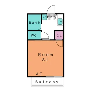 アイリス八帖【202号室】の間取り