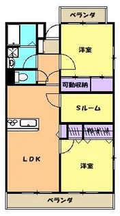 サンパティーク香貫【202号室】の間取り