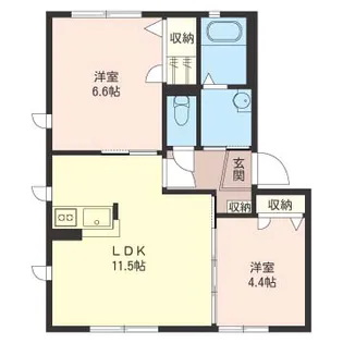 ヴィラルーチェA【1階】の間取り