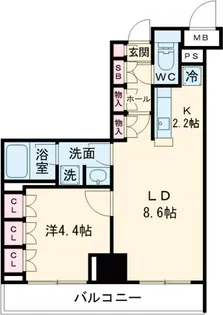 セリオ落合東中野【4階】の間取り