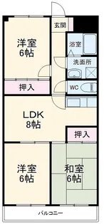 クレール神明【3階】の間取り