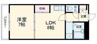 HIGASHIYAMA【303号室】の間取り