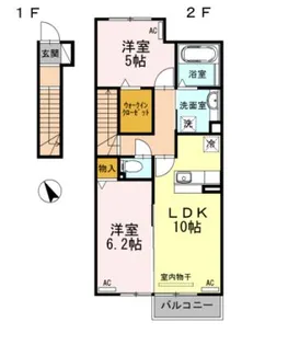 メゾン四季彩Ⅱ【2階】の間取り
