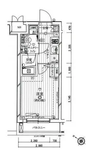 レガリス品川戸越【4階】の間取り