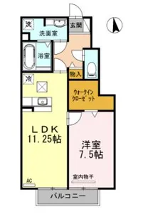 エグゼコート上地【1階】の間取り