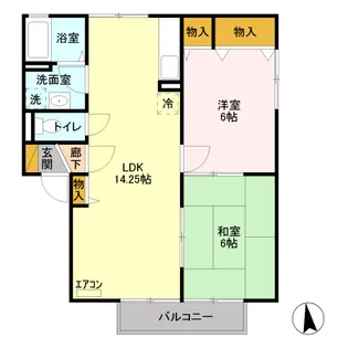 セジュールみやび B【2階】の間取り