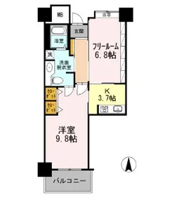 品川シーサイドビュータワー Ⅰ【21階】の間取り