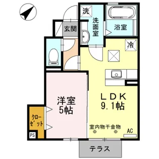 アヴニールマルシェ A【1階】の間取り