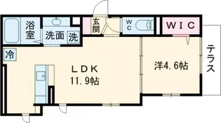 アンジュール高松【103号室】の間取り