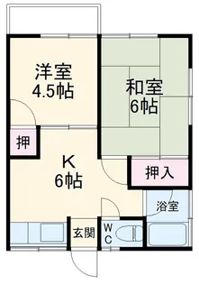 秋本ハイツ B【2階】の間取り
