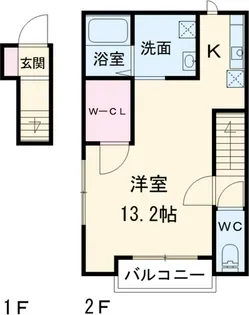 ウインドミル【203号室】の間取り