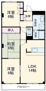 ソレアード笹原【202号室】の間取り