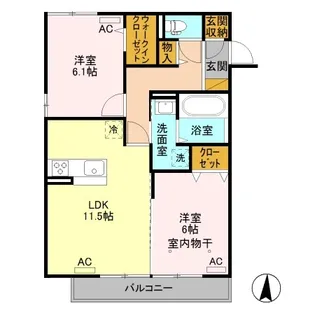 ヴィーナスヴィレッジ【305号室】の間取り