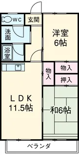 アビタシオン酒井【105号室】の間取り