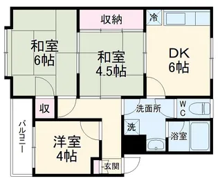 プリンセス石山【3階】の間取り