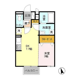 ルーチェおゆみ野【2階】の間取り