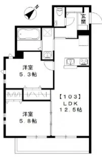 Y・ノヴェル B棟【1階】の間取り