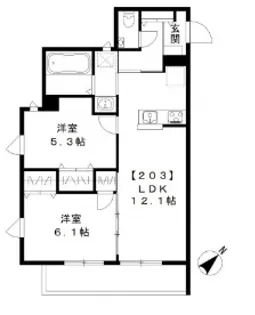 Y・ノヴェル B棟【3階】の間取り