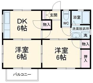 コーポ新原【201号室】の間取り