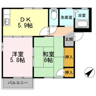 法性寺ハイツアネックス【1階】の間取り