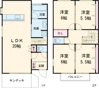 シーサイドハウス西公園【101号室】の間取り