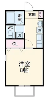 ラミアカーサ狭山【202号室】の間取り