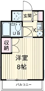 ドミールセッテ国分寺【813号室】の間取り