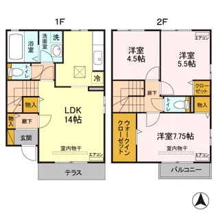 神沢の丘 II【102号室】の間取り