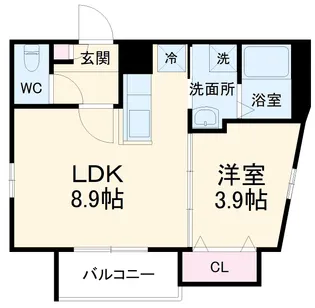 Cherim桜本町【3階】の間取り