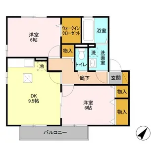 リビングタウン東海 E棟【1階】の間取り