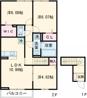 ストーク成城 I【2階】の間取り