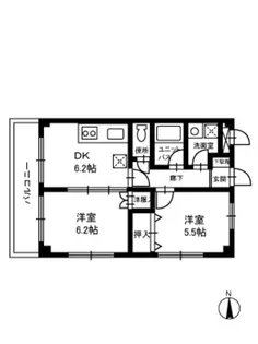 アビタシオン松原【101号室】の間取り
