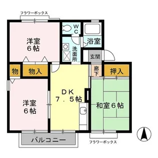 カサベルデ A・B・C【1階】の間取り