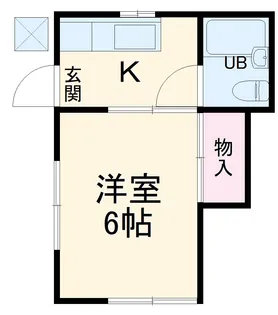 西山アパートA棟【2階】の間取り