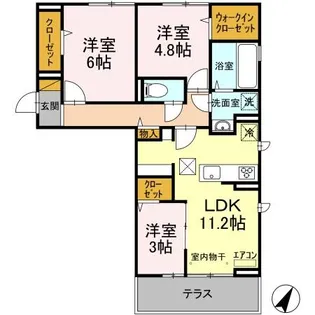 フォレストおおたか Ⅱ【1階】の間取り