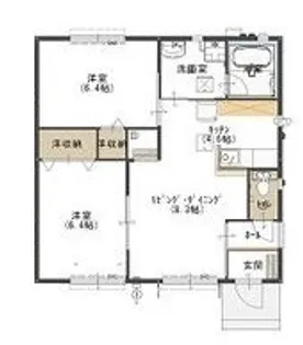 シャトー・グラン・ブルー D棟【1階】の間取り