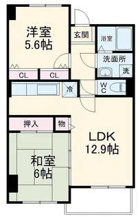 ヒルサイド森【4階】の間取り