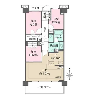 ザ・パークハウス国分寺四季の森 I棟【2階】の間取り