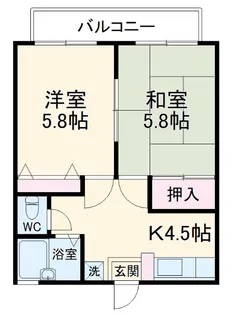 パルカマリヤ【202号室】の間取り