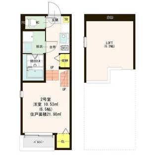 サンエー烏森【2階】の間取り