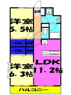 ミュウ【3階】の間取り