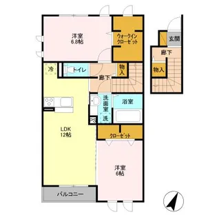 プラティーク I【2階】の間取り