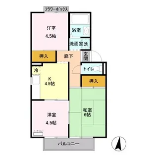 ホワイトヒル【1階】の間取り