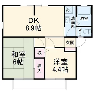 WING.N【102号室】の間取り
