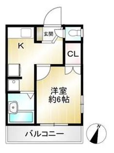 ミントハウス【101号室】の間取り