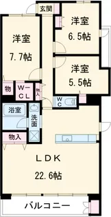 キャッスルハイツ美合駅前【1104号室】の間取り