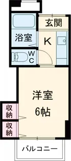 シャルマンフジ東岸和田弐番館【1階】の間取り