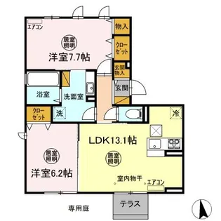 ルピナスヒルズ(Lupinus Hills)【1階】の間取り