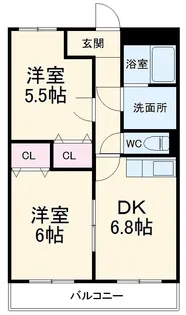 ゲストインM 2番館【202号室】の間取り